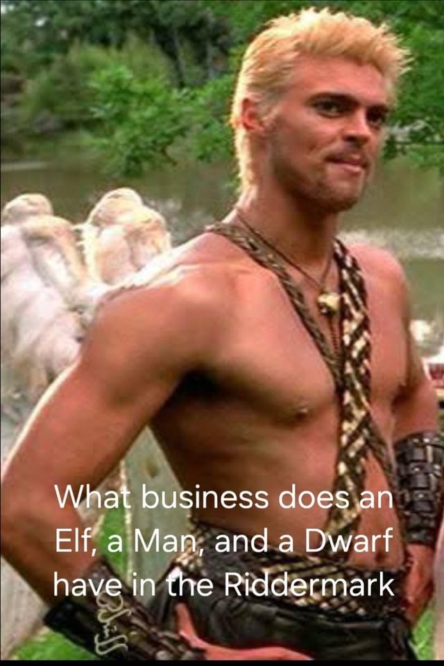 What business does an Elf, a Man, and a Dwarf have in the Riddermark