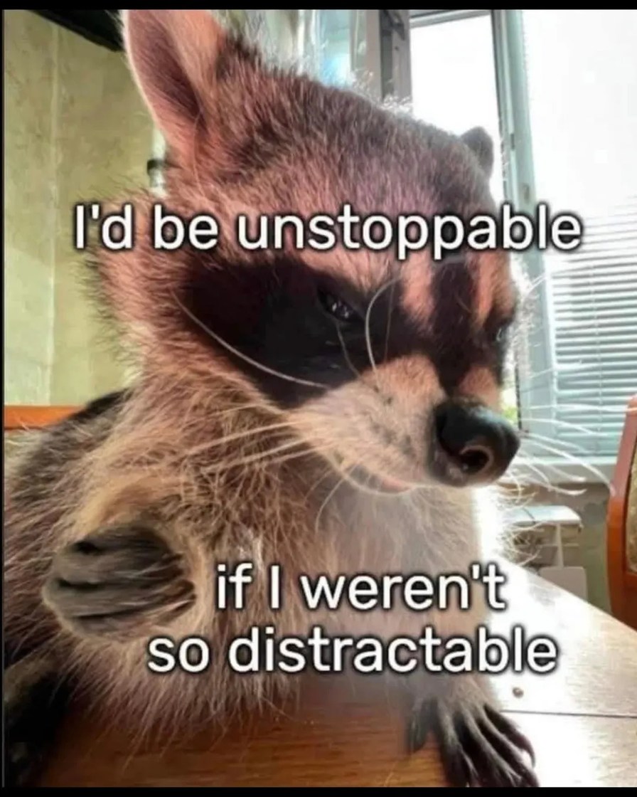 I'd be unstoppable if I weren't so distractable