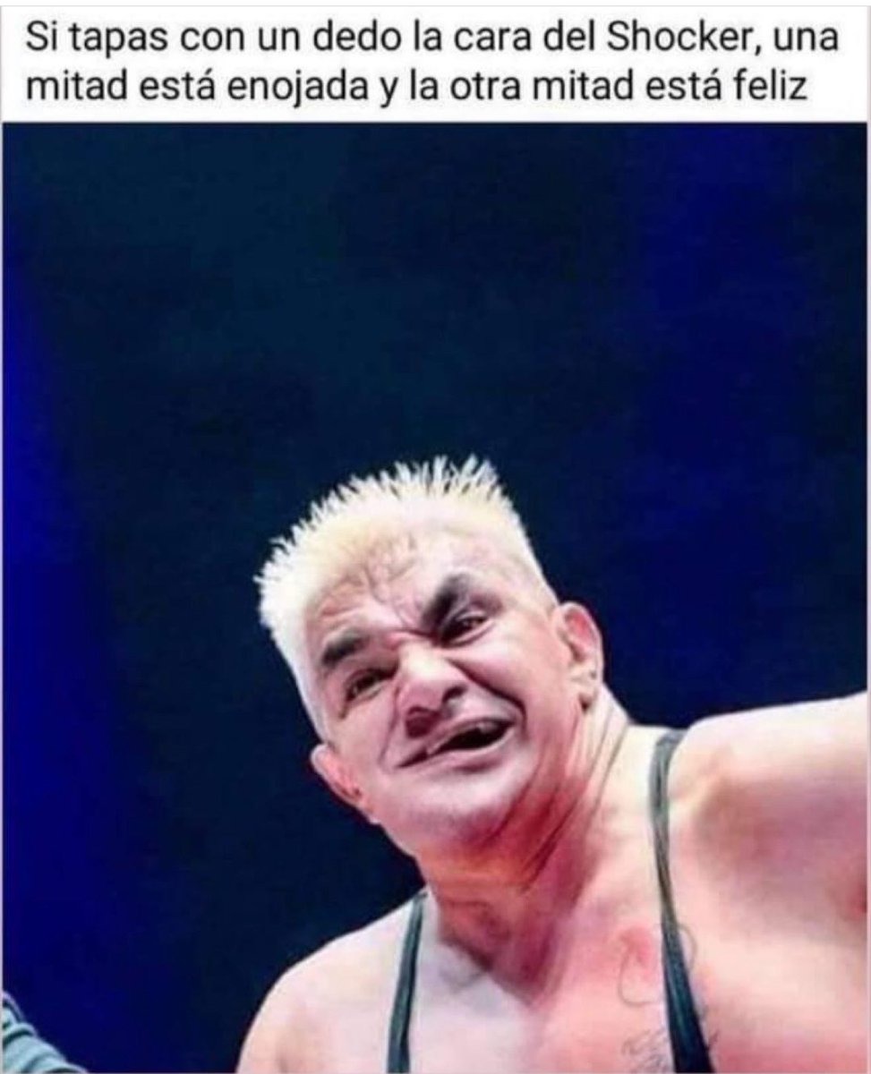 Si tapas con un dedo la cara del Shocker, una mitad está enojada y la otra mitad está feliz