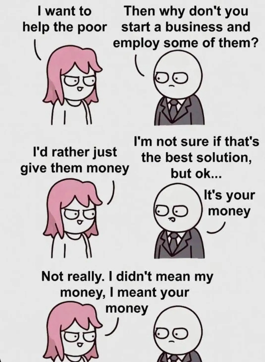 I want to help the poor
Then why don't you start a business and employ some of them?
I'd rather just give them money
I'm not sure if that's the best solution, but ok...
It's your money
Not really. I didn't mean my money, I meant your money