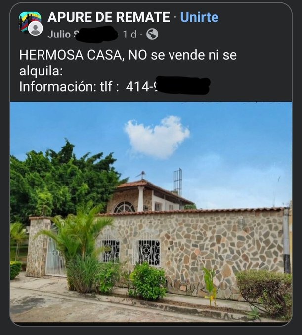 HERMOSA CASA, NO se vende ni se alquila: Información: tlf: 414-...