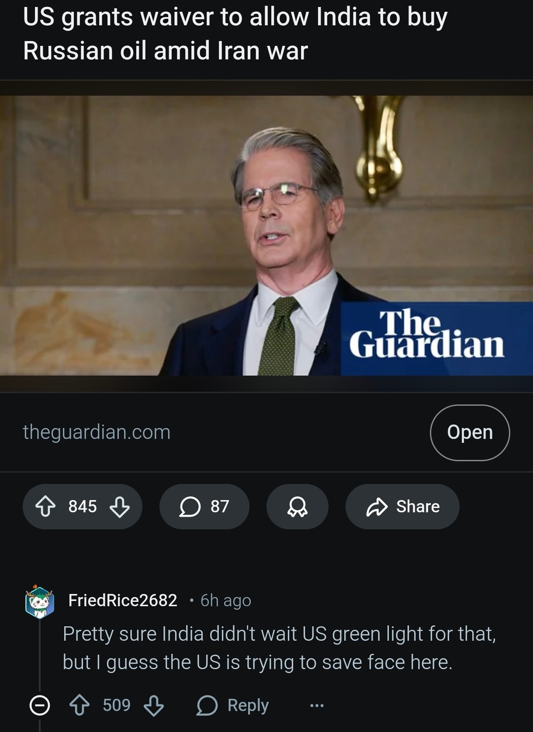 US grants waiver to allow India to buy Russian oil amid Iran war