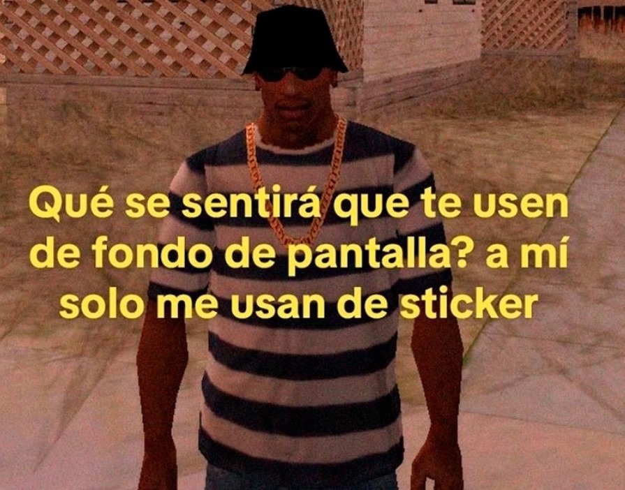 ¿Qué se sentirá que te usen de fondo de pantalla? a mí solo me usan de sticker