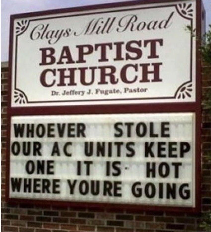 Whoever stole our AC units keep one it is hot where you're going