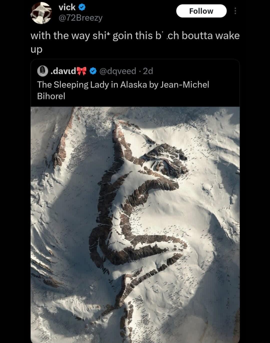 The Sleeping Lady in Alaska by Jean-Michel Bihorel