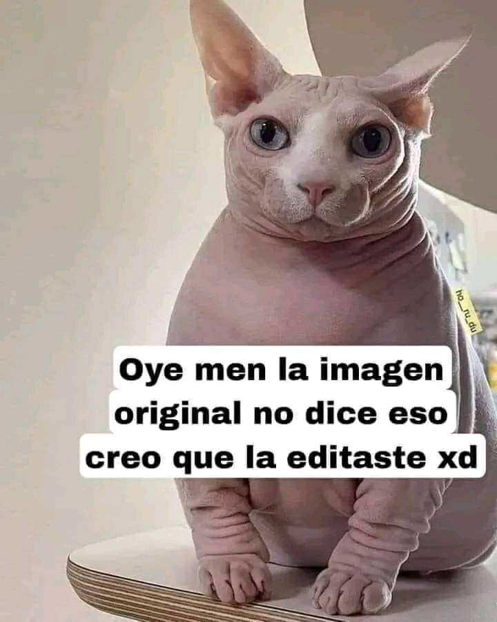 Oye men la imagen original no dice eso creo que la editaste xd