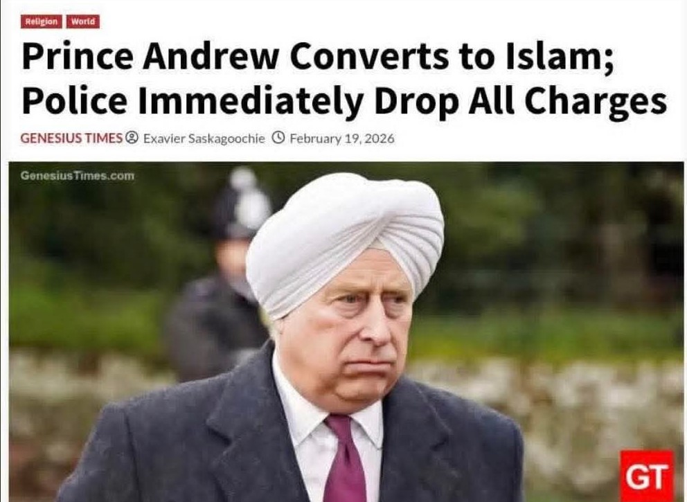 Prince Andrew Converts to Islam; Police Immediately Drop All Charges