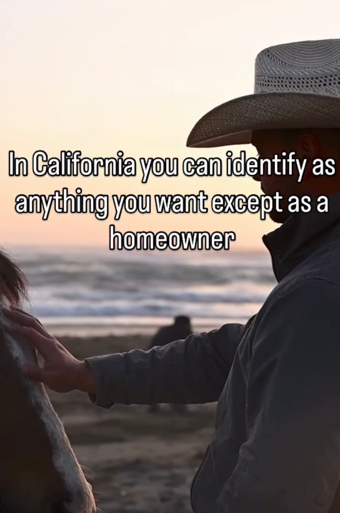 In California you can identify as anything you want except as a homeowner