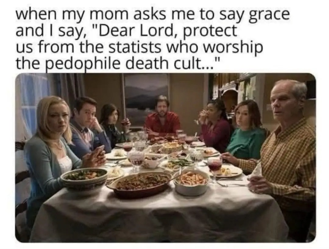 when my mom asks me to say grace and I say, 