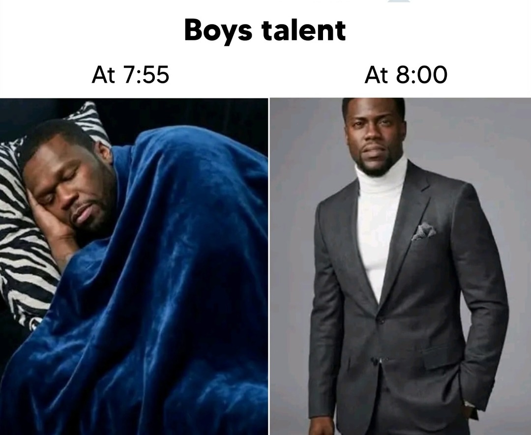 Boys talent At 7:55 At 8:00