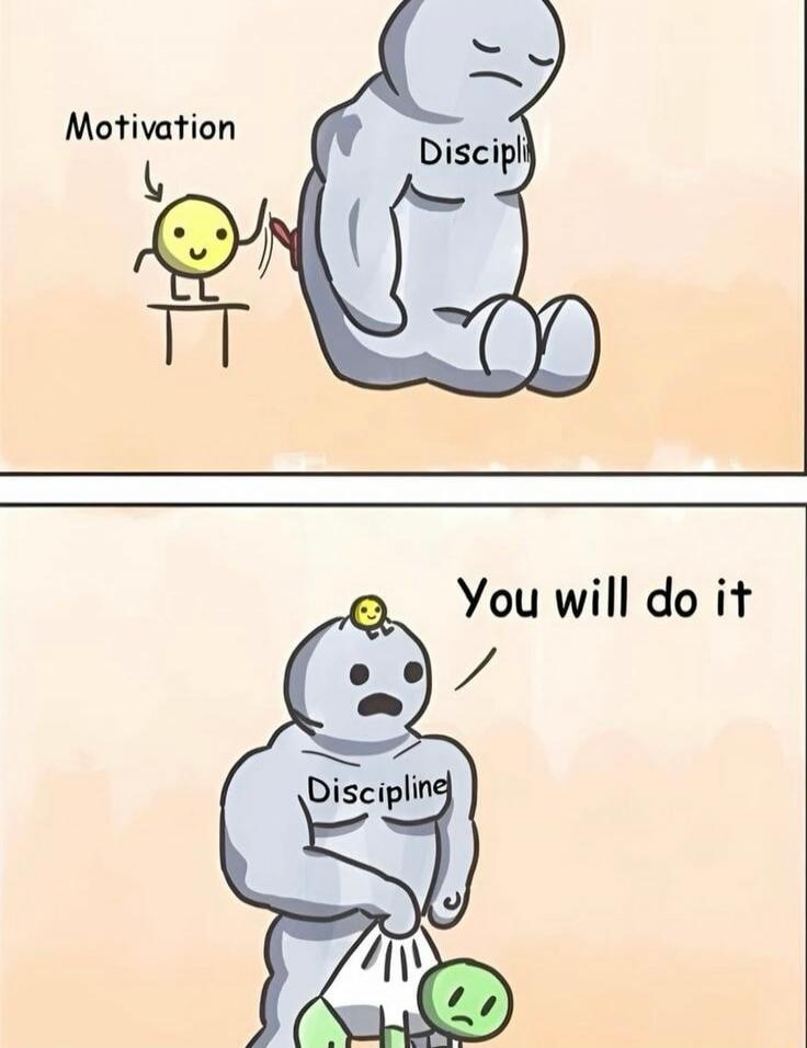 Motivation
Discipline
You will do it