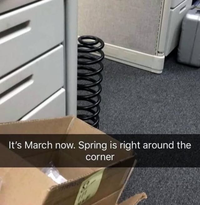 It's March now. Spring is right around the corner