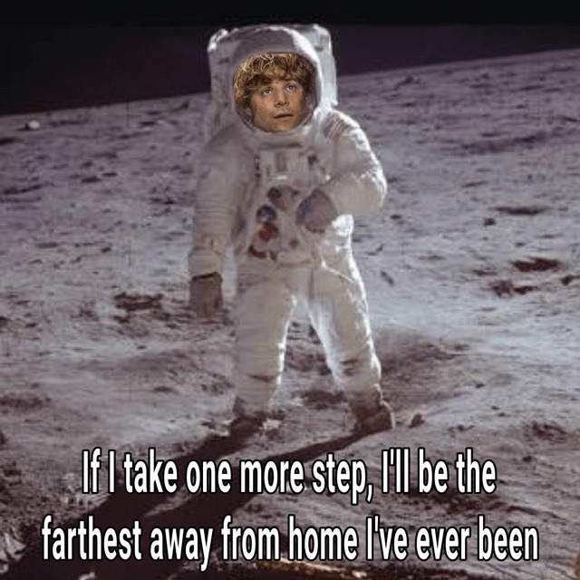 If I take one more step, I'll be the farthest away from home I've ever been