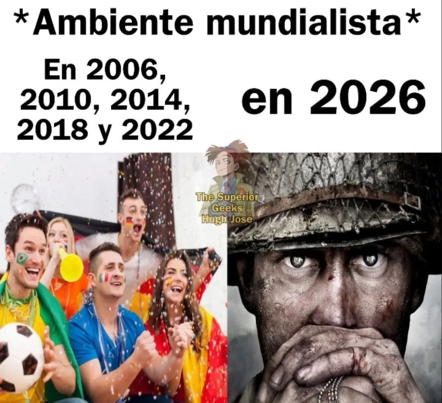 * Ambiente mundialista* En 2006, 2010, 2014, 2018 y 2022 en 2026