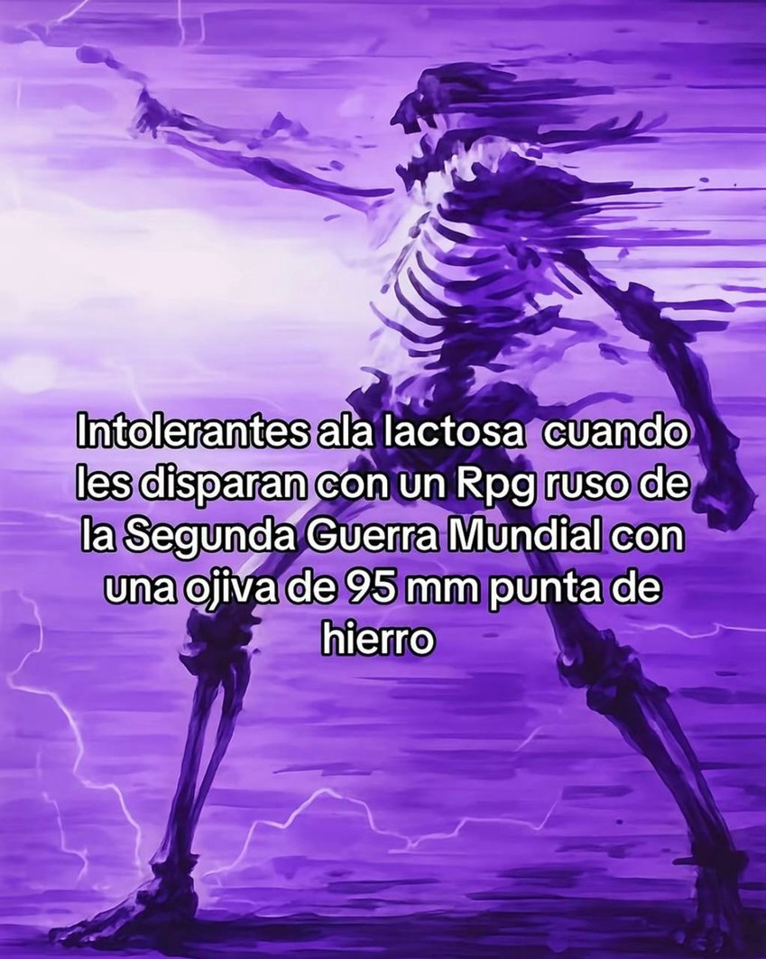 Intolerantes ala lactosa cuando les disparan con un Rpg ruso de la Segunda Guerra Mundial con una ojiva de 95 mm punta de hierro