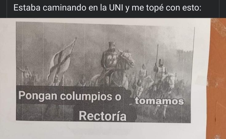 Estaba caminando en la UNI y me topé con esto: Pongan columpios o tomamos Rectoría