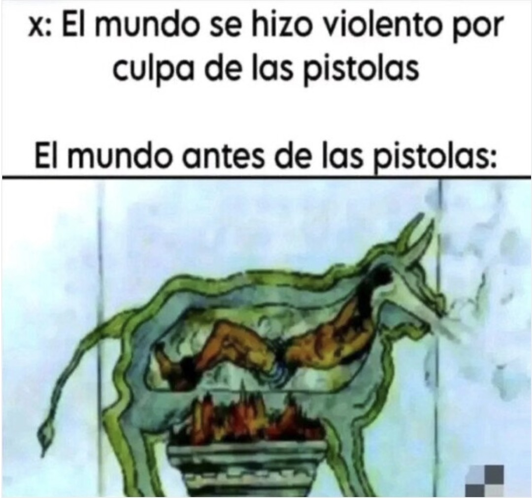 x: El mundo se hizo violento por culpa de las pistolas
El mundo antes de las pistolas: