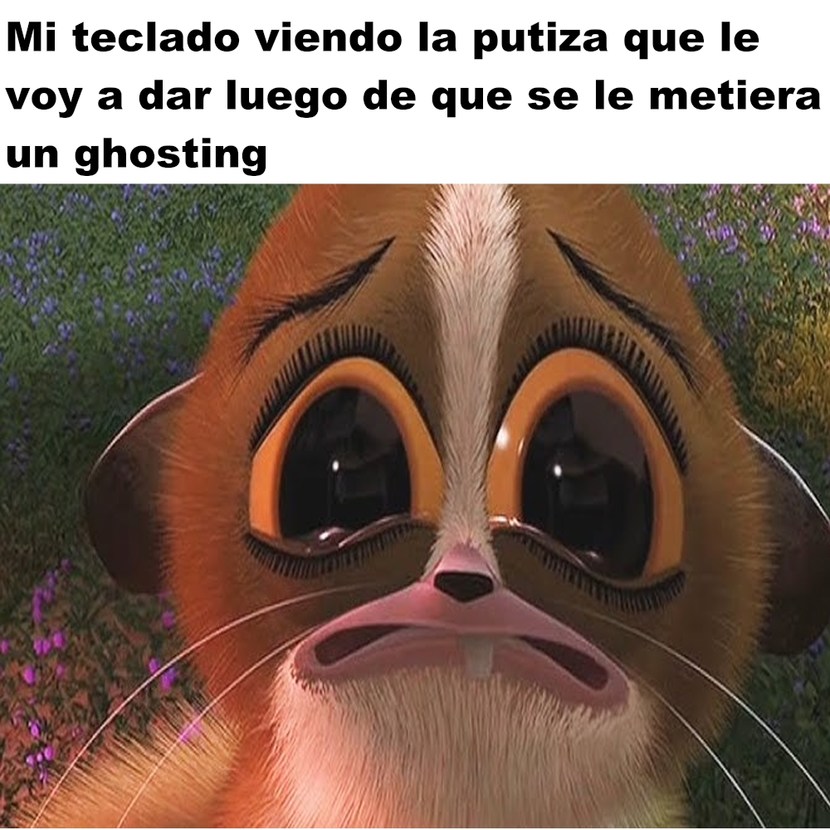 Mi teclado viendo la putiza que le voy a dar luego de que se le metiera un ghosting