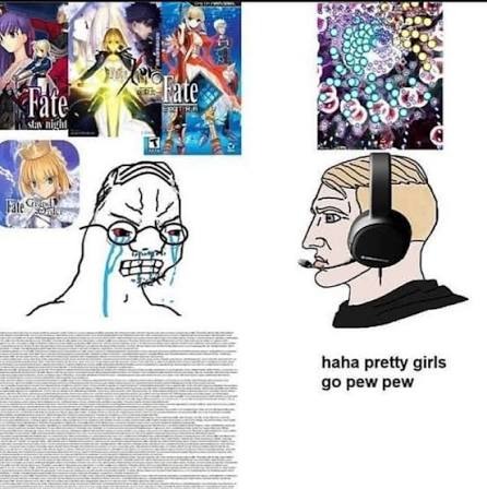 Fate
stay night
Fate
EXTRA
Fate
Grand Order
haha pretty girls
go pew pew