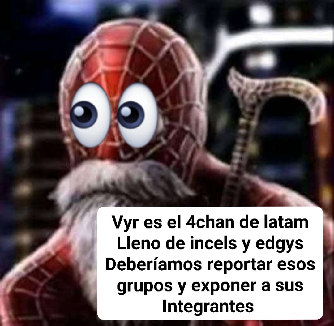 Vyr es el 4chan de latam Lleno de incels y edgys Deberíamos reportar esos grupos y exponer a sus Integrantes