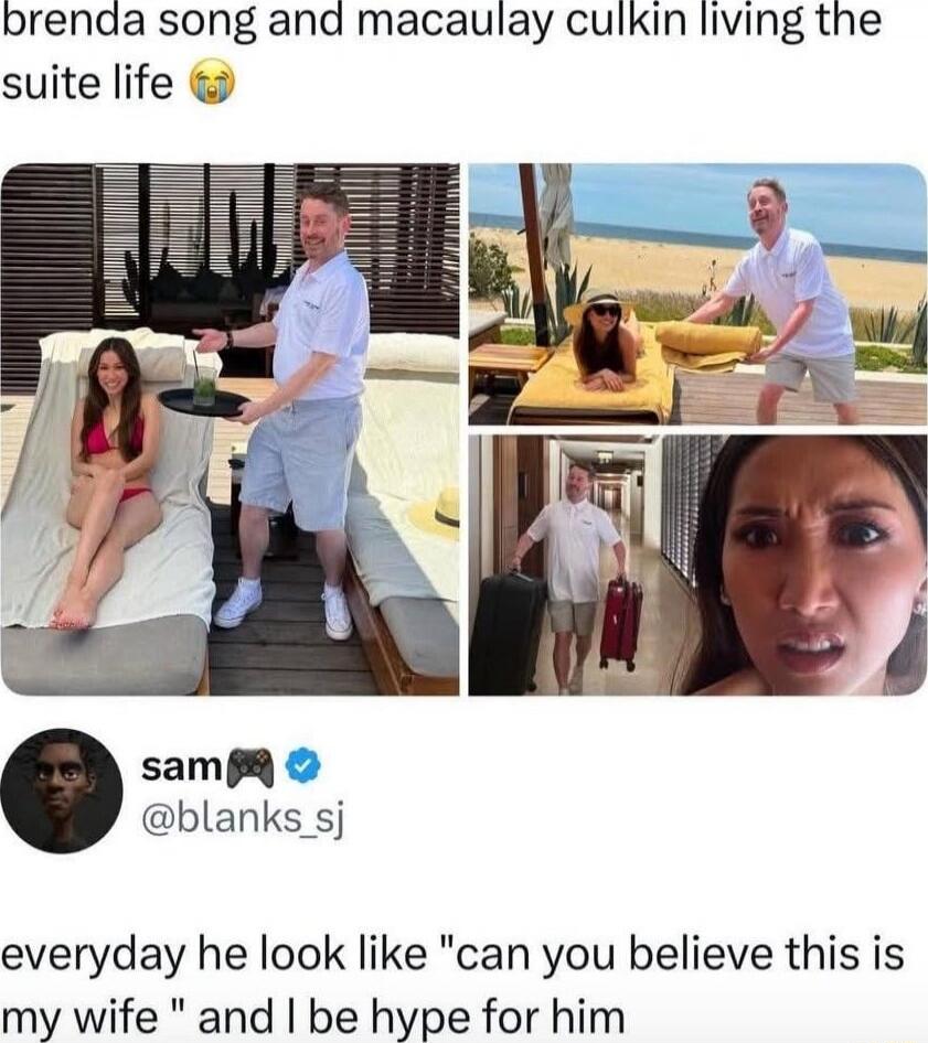 brenda song and macaulay culkin living the suite life

everyday he look like 