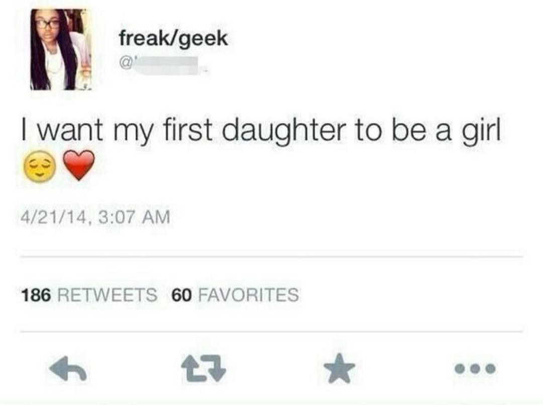 I want my first daughter to be a girl