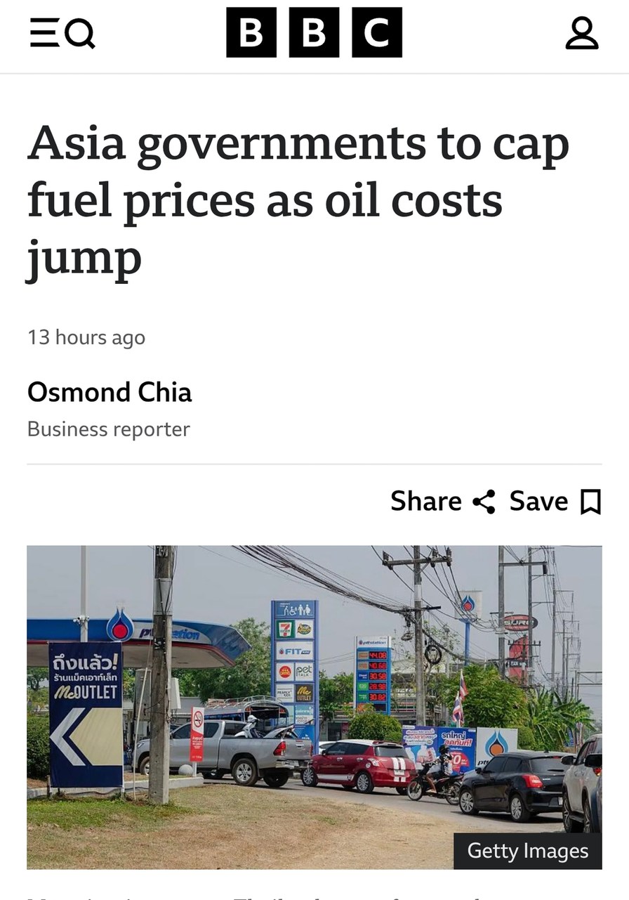 Asia governments to cap fuel prices as oil costs jump