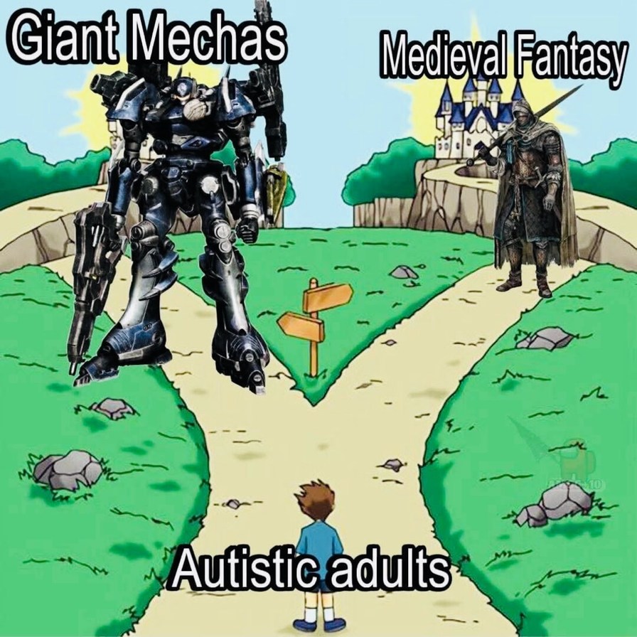 Giant Mechas Medieval Fantasy Autistic adults