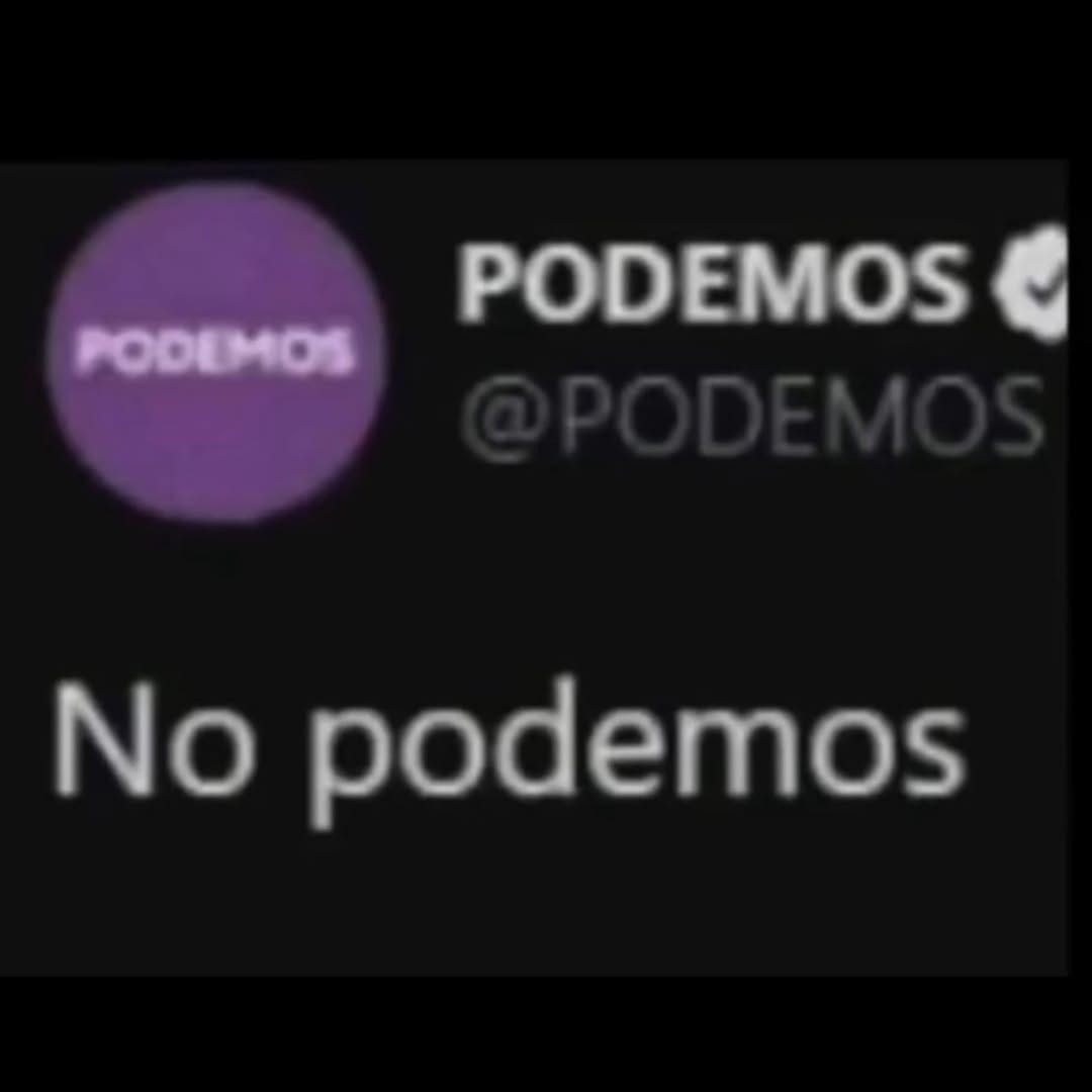 PODEMOS @PODEMOS No podemos