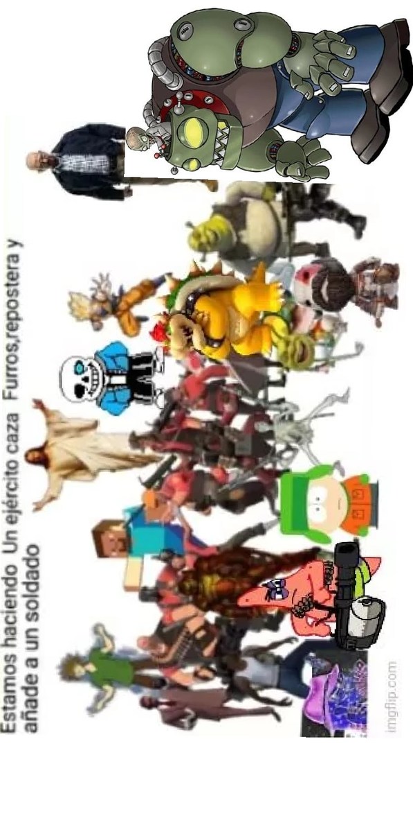 Estamos haciendo Un ejército caza Furros, repostera y añade a un soldado
