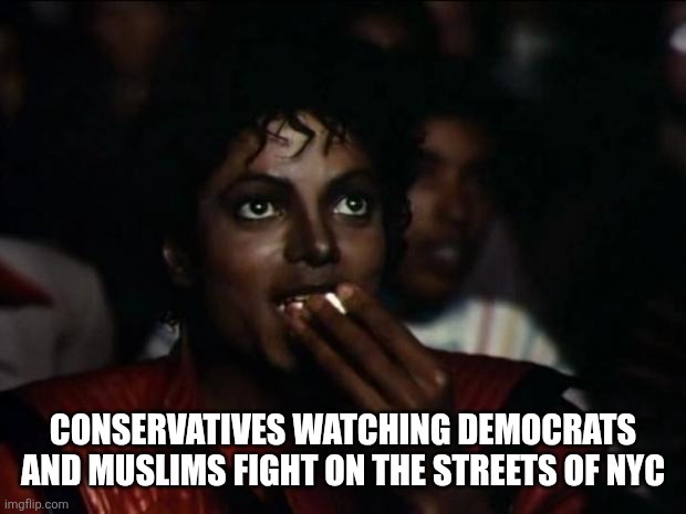 CONSERVATIVES WATCHING DEMOCRATS AND MUSLIMS FIGHT ON THE STREETS OF NYC