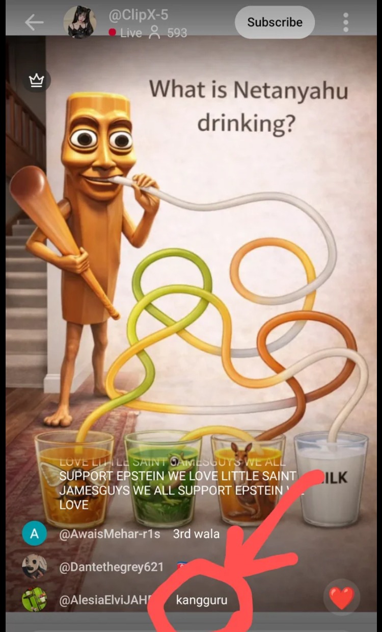 What is Netanyahu drinking?