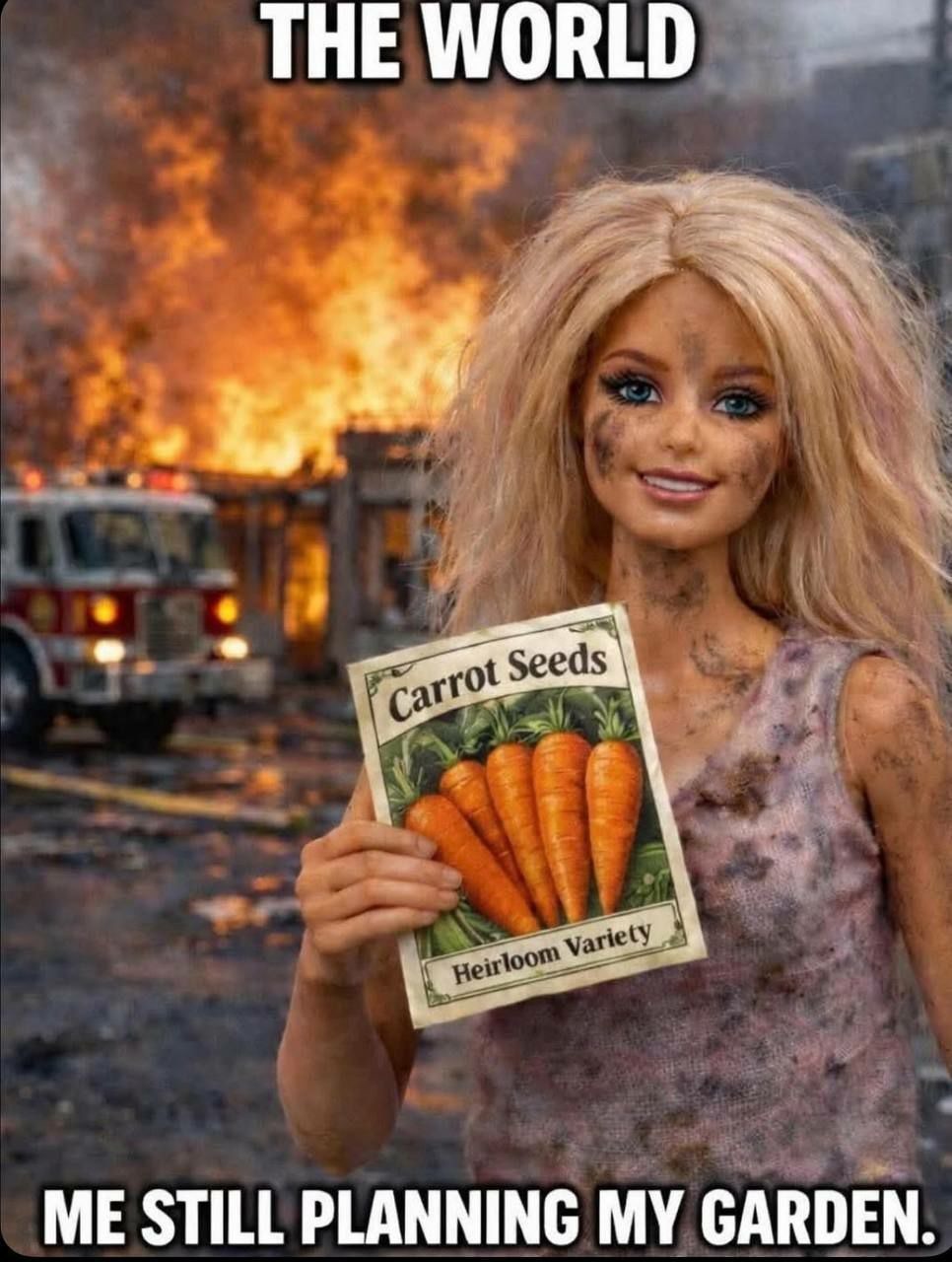 THE WORLD ME STILL PLANNING MY GARDEN.