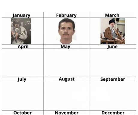 January, February, March, April, May, June, July, August, September, October, November, December