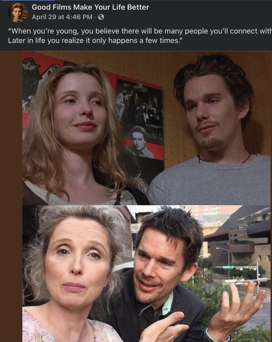 When you're young, you believe there will be many people you'll connect with. Later in life you realize it only happens a few times.