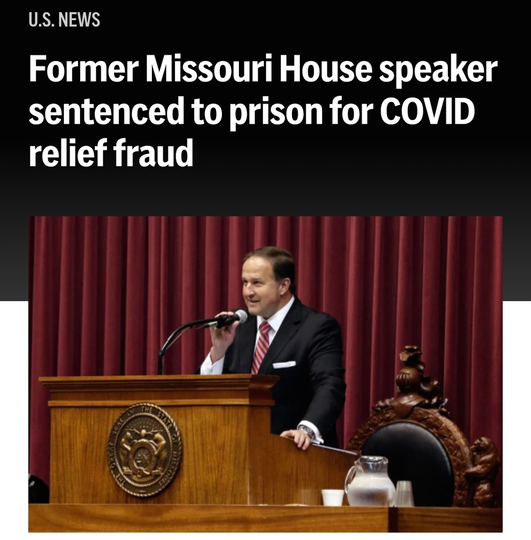 Former Missouri House speaker sentenced to prison for COVID relief fraud