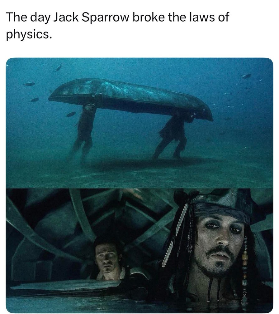 The day Jack Sparrow broke the laws of physics.