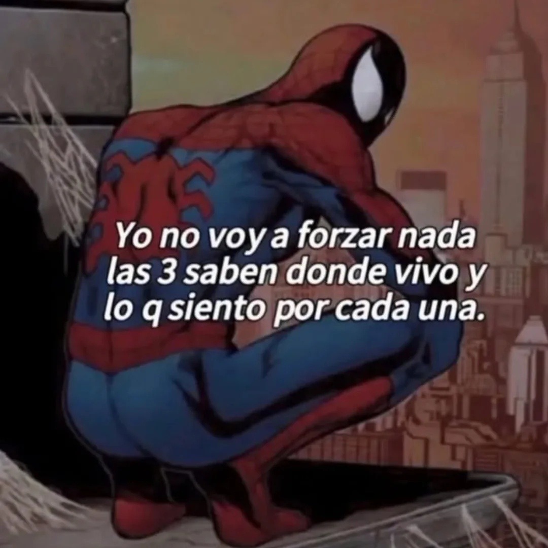 Yo no voy a forzar nada las 3 saben donde vivo y lo q siento por cada una.