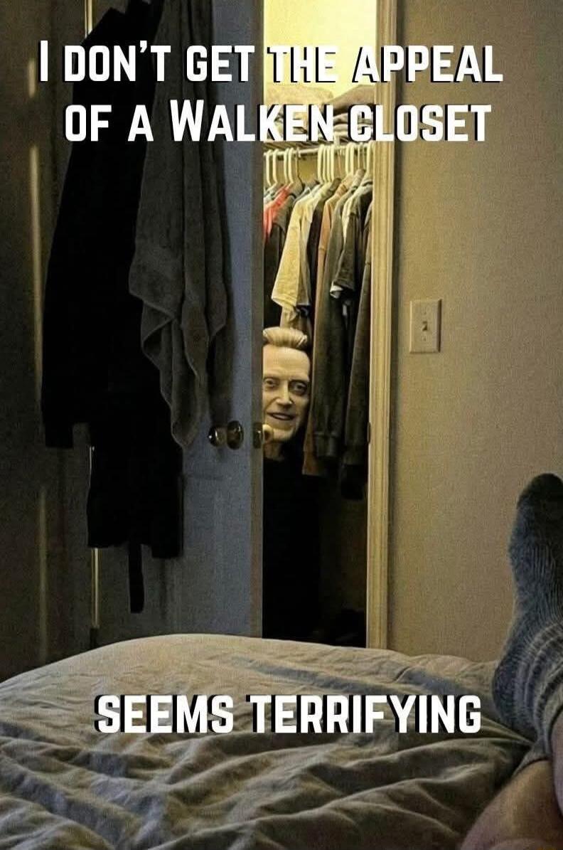 I DON'T GET THE APPEAL OF A WALKEN CLOSET SEEMS TERRIFYING