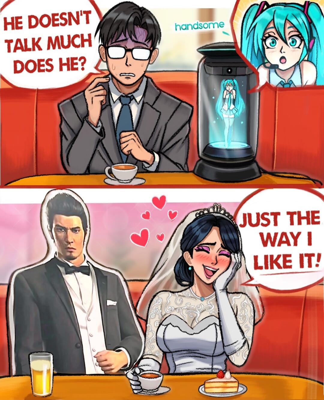 HE DOESN'T TALK MUCH DOES HE? handsome JUST THE WAY I LIKE IT!