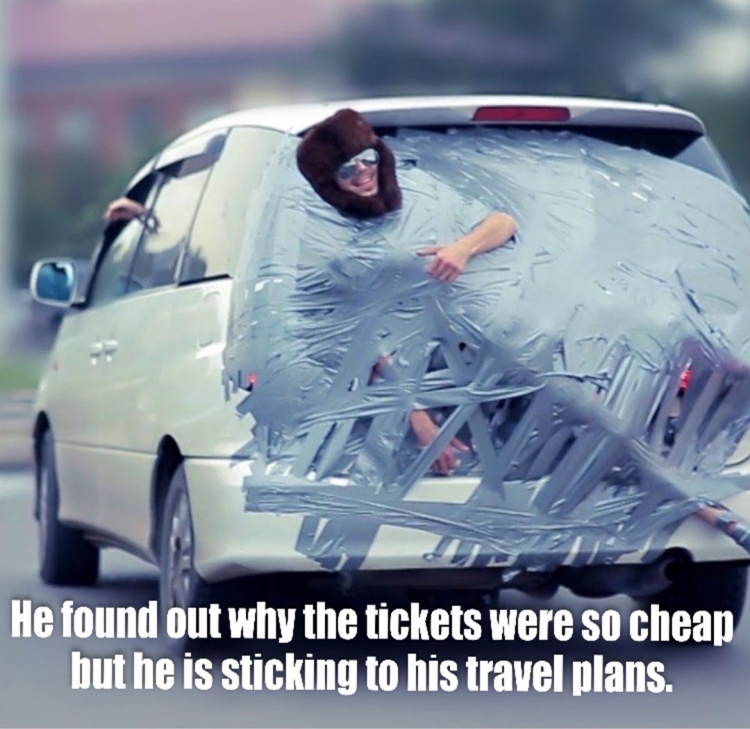 He found out why the tickets were so cheap but he is sticking to his travel plans.