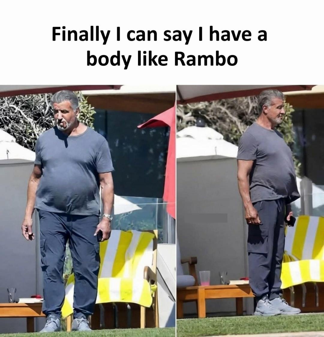 Finally I can say I have a body like Rambo