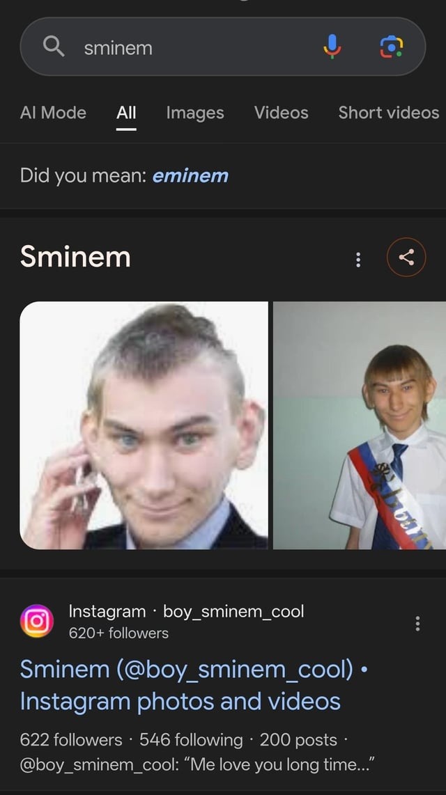 Sminem Did you mean: eminem Sminem Instagram boy_sminem_cool 620+ followers Sminem (@boy_sminem_cool) Instagram photos and videos 622 followers 546 following 200 posts @boy_sminem_cool: 