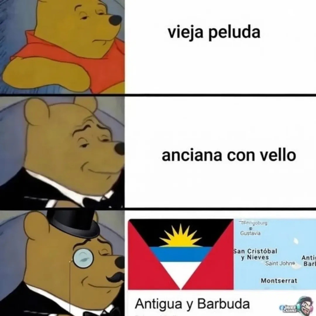 vieja peluda
anciana con vello
Antigua y Barbuda