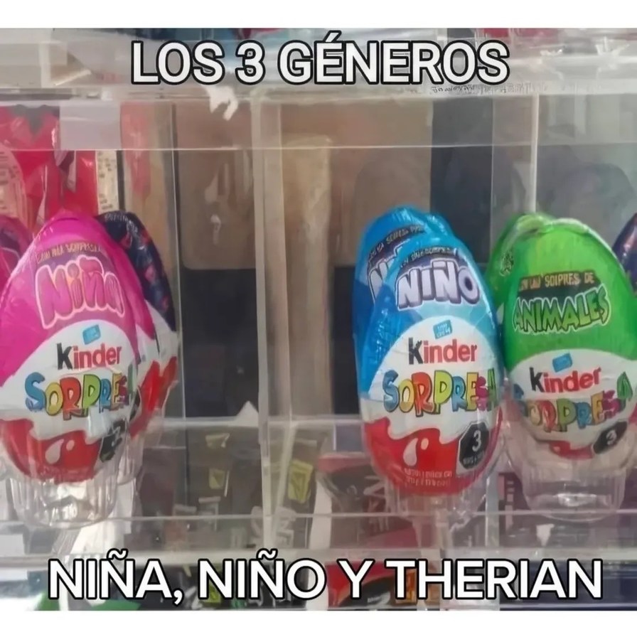 LOS 3 GÉNEROS
NIÑA, NIÑO Y THERIAN