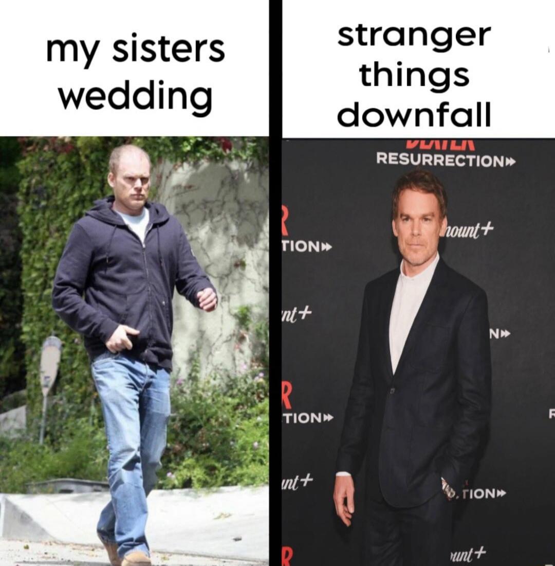 my sisters wedding stranger things downfall