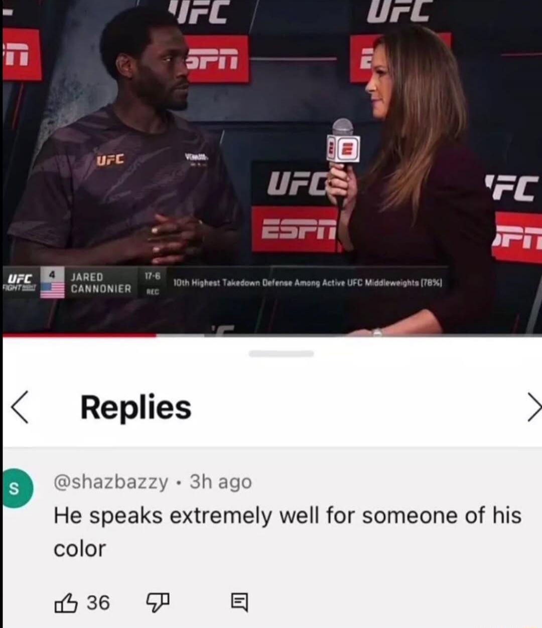 Jared Cannonier 17-6 REC 10th Highest Takedown Defense Among Active UFC Middleweights [78%]