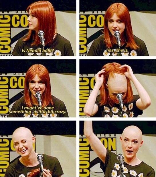 Is Nebula bald? Yes, she is. I might've done something a little bit crazy.