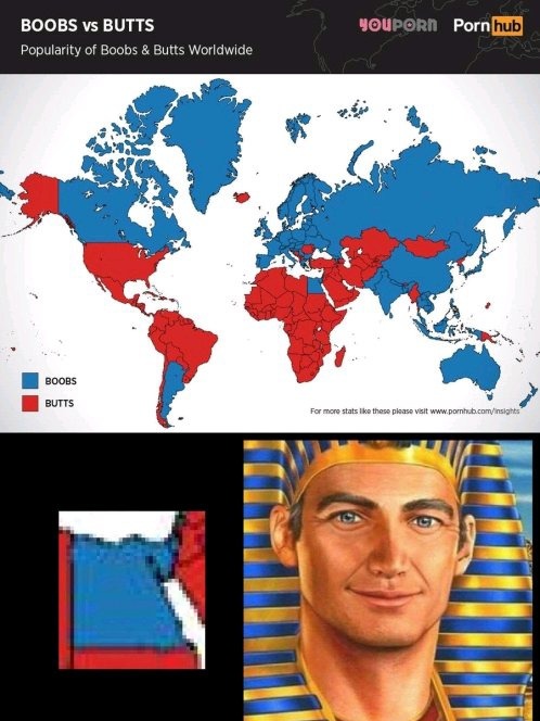 BOOBS vs BUTTS Popularity of Boobs & Butts Worldwide