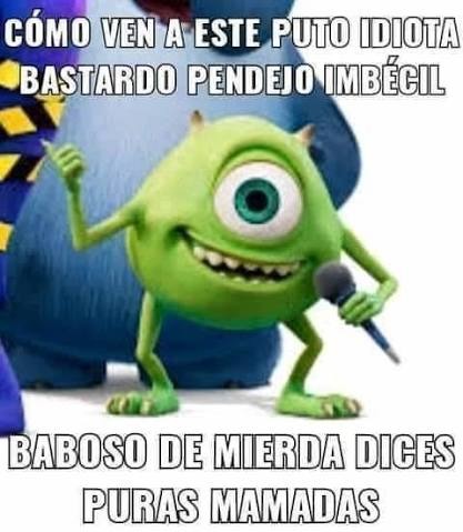 CÓMO VEN A ESTE PUTO IDIOTA BASTARDO PENDEJO IMBÉCIL BABOSO DE MIERDA DICES PURAS MAMADAS